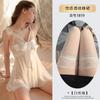 Nueva Lencería Sexy Nocturna con Abertura en la Entrepierna, Ropa de Dormir que No Hay que Quitarse, Conjunto de Camisón de Encaje con Lazo Grande 1819
