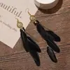 Pendientes Largos de Plumas Bohemios Pendientes de Borla de Viaje Accesorios Modificadores de Rostro de Personalidad de Yunnan Pendientes