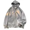 Moletom Cardigan Masculino Inverno Veludo Engrossado Jaqueta Pesada Roupas para Meninos Tops com Capuz para Casal Jaquetas de Primavera e Outono