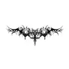 Alas de Diablo Demonio Tatuaje Pegatina Estilo Abstracto Geométrico Simétrico Tatuaje de Brazo Pierna para Hombres y Mujeres Impermeable y Resistente al Sudor Larga Duración