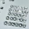 Cristal Blanco Natural Cuadrado Ángulo Recto 3*3-4*44*4 mm Corte Esmeralda Joyería con Piedras