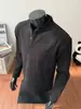 2026 Nuevo Tejido para Hombre Estilo Old Money Manga Larga Otoño Invierno Sencillo Formal Afilado