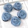 Materiais para DIY de Botão de Rosa Tridimensional de Organza Estilo Coreano 5cm, Corsage, Flor de Sapato, Acessórios de Decoração de Saia, Acessórios Florais