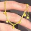 Pulsera de lirio y orquídea con método antiguo de Xiaohong para mujer, doble apilamiento, 18k, exquisita, ins, diseño de nicho, versátil, nueva