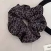 Cintillos de pelo de leopardo de alta gama para otoño e invierno, tipo "intestino delgado", súper grandes, de gamuza y felpa, elásticos, para mujer, cuerda elástica para el pelo, no daña el pelo