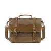 Nova Bolsa Mensageiro de Lona Impermeável com Cera de Óleo Frete Grátis Bolsa de Ombro Bolsa Transversal Bolsa de Mão Retrô Bolsa de Negócios Bolsa para Computador