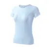 Nuevo conjunto de ropa deportiva para correr para mujer, de manga corta, ajustado, secado rápido, camiseta de yoga, equipo profesional para entrenamiento de Pilates y fitness