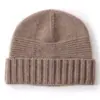 Cachemira 2025 Otoño e Invierno Nuevo Estilo Unisex Moda Versátil Simple Cálido Protección para Orejas y Frío Gorro de Punto