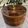 Caja de Madera Compartimentada para Dulces y Frutas Secas con Tapa, Caja de Madera para Semillas de Melón y Cacahuetes, Caja de Frutas Creativa Estilo Chino Nuevo