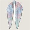 Bufanda triangular de terciopelo con estampado de espiga para otoño e invierno de 2024, versión taiwanesa, chal de terciopelo rizado a mano, estilo coreano cálido