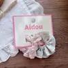 Elásticos de Cabelo de Tecido Fresco Estilo Coreano para Meninas, Faixas de Cabelo de Renda Floral, Anéis de Cabelo Doces de Alta Elasticidade Que Não Danificam o Cabelo