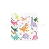 Nuevo juego de platos de papel y vajilla con temática de dinosaurios de colores para fiesta de cumpleaños infantil de Amazon