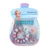 Blister Unhas Vestíveis Artesanais DIY para Crianças, Unhas de Crianças, Adesivos de Unha da Princesa Elsa do Frozen