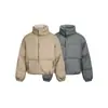 Yidao Vintage 2025 Invierno Nueva Marca de Moda Chaqueta de Algodón Gruesa con Cuello Alto para Hombre, Corte Holgado Chaqueta Acolchada Gruesa Cálida de Pareja