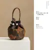 Bolsita de brocado, especialmente diseñada para tazas de té, bolsa de viaje portátil, bolsa de almacenamiento pequeña, bambú, nuevo estilo chino