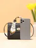 Bufanda de seda con rayas de diamante candado redondo bolso cuadrado pequeño 2026 estilo coreano bolso de mano pequeño comercio exterior al por mayor bolso de moda moderno