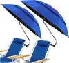 Silla de Playa Plegable Resistente al Viento de Doble Capa de 23 pulgadas, Sombrilla para Camping, Silla de Pesca, Vinilo Negro, Protección Solar, Parasol