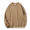 Sudadera de terciopelo austriaco grueso de 420 g con cuello redondo y forro polar para hombre, otoño e invierno, básica, cálida, informal, de color sólido, de manga larga para mujer