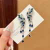 Pendientes de Mariposa de Lujo Ligero Estilo Francés para Mujer, Modernos y Etéreos, Pendientes Largos con Borlas, Joyería de Declaración Única y Audaz