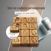 Fabricante de Dongguan Selos de Madeira Feitos Sob Medida, Selos de Madeira de Alta Definição para Diário, Selos de Borracha de Madeira Gravados a Laser, Personalização