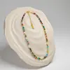 Collar de Perlas de Agua Dulce Dopamina Piedra Shoushan Color Mixto Estilo Bohemio Vintage Nicho Collar Pulsera de Perlas