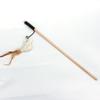 Vara de madeira para gato tease stick brinquedo para gato rato penas vara de pesca para gatos vara de provocação para gatos brinquedo natural para gatos