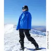 Conjunto de Traje de Esquí Pullover para Exteriores, Estilo Polar Delgado, Conjunto de Ropa y Pantalones de Esquí Resistentes al Agua y al Viento, Pantalones de Nieve Unisex