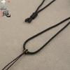 Corda de pingente de jade simples tecida à mão Ping An Knot Colar ajustável Corda fina cheia de cera de abelha Pingente de corda