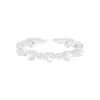 1859 Anillo Abierto Simple de Zirconia en Forma de Corazón para Mujer Plata de Ley S925 Estilo K Ins Diseño de Nicho Anillo de Plata con Forma de Corazón