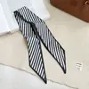 Lenço de Cabelo Preto Estilo Coreano Inspirado na Chanel Tira Longa Faixa de Cabelo Feminina Laço Fita Versátil Decoração