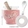 Almofariz de alho doméstico manual antigo almofariz de pedra para pasta de alho amassador de alho moedor descascador de alho espremedor amassador de alho