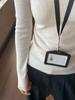 Camisa Básica Branca de Gola Redonda Ajustada para Mulheres no Outono e Inverno, Roupa Íntima Modeladora, Pode Ser Usada por Fora, Top de Tricô com Ombro Direito