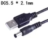 Cable de carga USB 5V a DC5521 macho línea de transferencia de energía línea de extensión línea de datos línea de fuente de alimentación power bank