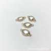 Vidro revestido de cobre 8*10mm oval malha de cristal superfície contas em forma de ovo haste de conexão dupla para pendurar acessórios para joias DIY