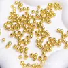 Cuentas Redondas de Oro Arena Antigua Cuentas Sueltas Cuentas Pequeñas de Oro Escarchado Pulsera Pulsera Collar Cuentas Espaciadoras Joyería DIY Hecha a Mano con Cuentas
