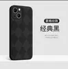 Capa para Celular Apple 16Promax Couro Texturizado Rombos Iphone15Pro Cobertura Protetora Anti-Queda Total 14/13