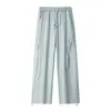 Pantalones casuales para exteriores estilo americano 2026 nuevos de otoño de pierna recta casuales tipo paracaidista, pantalones cargo para hombre