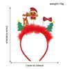 Faixa de Cabeça de Pelúcia de Natal para Adultos e Crianças Suprimentos de Decoração para Festa de Natal Fivela de Cabelo Rena Árvore de Natal Faixa de Cabeça