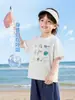 Camiseta de Verão Raglan Estilo Europeu para Meninos Manga Curta 2026 Nova Secagem Rápida Roupa Infantil Verão Crianças Bebê Meninos Tendência