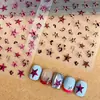 Yitu Padrão Anta Estampa Leopardo Estrela de Cinco Pontas Adesivos para Unhas Garota Popular Desejo Puro Doce Cool Celebridade da Internet Adesivos Decorativos Yt5823