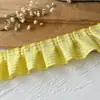 Acessórios com Renda, Renda Franzida Xadrez Vermelho, Bainha de Saia DIY, Borda de Punho, Material Pregueado