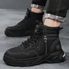 Botas Martin para Hombre 2026 Nuevo Otoño Caña Alta Suela Gruesa Estilo Británico Deportes al Aire Libre Motocicleta Ropa de Trabajo Botas Invierno para Hombre