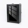 Caja de protección para poste de carga de vidrio negro, engrosada, impermeable y a prueba de polvo, caja de protección para columna exterior dedicada a nueva energía