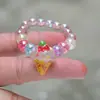 Nuevo Pulsera de Unicornio para Niños, Niñas Pequeñas, Lindos Dibujos Animados con Cuentas de Cristal, Joyería para la Mano, Pequeños Regalos