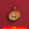 Pingente Thangka Estilo Xizang Pingente Zaki Lamra Cinco Senhores Raposa Tara Verde Tecelagem Manual DIY Acessórios Estilo Chinês