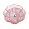 2291 Bandeja transparente estilo misto anti-queda, bandeja de frutas para sala de estar, bandeja de frutas para mesa de centro transparente, de alta qualidade e luxuosa, adequada para balcões de recepção e servir doces
