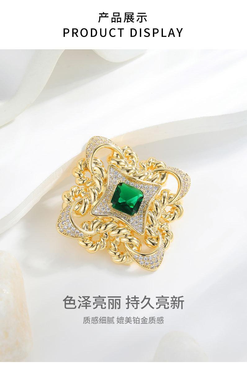 高级感复古宫廷风几何形胸针小众轻奢时尚胸花新款高端