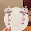 Acessório de Cabelo com Corrente para Testa de Menina com Franjas, Presilha de Cabelo Estilo Chinês Tradicional Hanfu para Menina Florista, Presilha de Cabelo Infantil Estilo Chinês para Ano Novo
