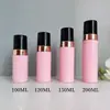 Botella de Mousse Rosa 100ml120ml150ml Limpiador Facial Desinfectante de Manos Botella Espumosa Botellas Portátiles PET