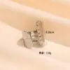 Anel Aberto Personalizado em Escada da Moda para Homens e Mulheres com Design de Nicho Transfronteiriço Europeu e Americano Decoração de Anel Estilo Frio